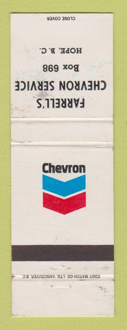Matchbook Cover - Chevron oil gas Farrell's Hope BC WEAR