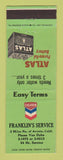 Matchbook Cover - Chevron oil gas Franklin's Arcata CA Atlas Batteries