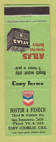 Matchbook Cover Chevron oil gas Foster & Fenech San Francisco CA Atlas Batteries