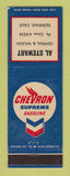 Matchbook Cover - Chevron oil gas Al Stewart Glendale CA LAMINATED