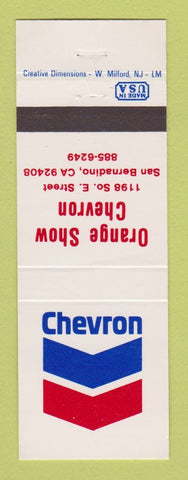 Matchbook Cover - Chevron oil gas Orange Show San Bernardino CA