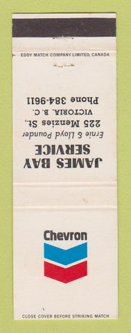 Matchbook Cover - Chevron oil gas James Bay Victoria BC