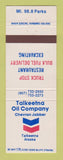 Matchbook Cover - Chevron oil gas Talkeetna AK