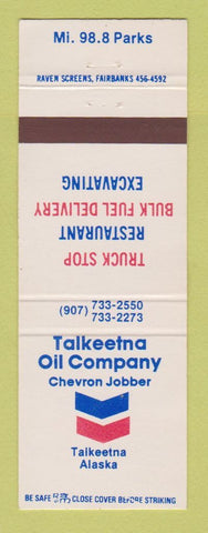 Matchbook Cover - Chevron oil gas Talkeetna AK
