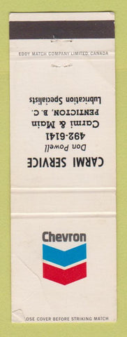 Matchbook Cover - Chevron oil gas Carmi Penticton BC WEAR