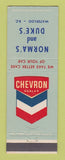 Matchbook Cover - Chevron oil gas Norma's and Duke's Waterloo BC
