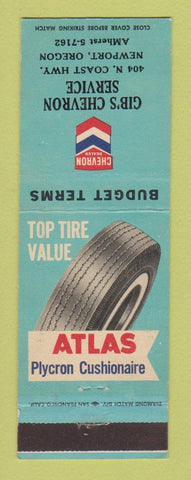 Matchbook Cover - Chevron oil gas Gib's Newport OR