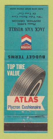 Matchbook Cover - Chevron oil gas Jack Van Winkle Heppner OR