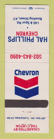 Matchbook Cover - Chevron oil gas Hal Phillips Bowling Green KY