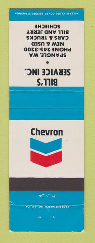Matchbook Cover - Chevron oil gas Bill's Spangle WA