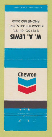 Matchbook Cover - Chevron oil gas WA Lewis Klamath Falls OR