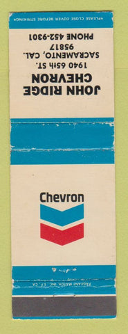 Matchbook Cover - Chevron oil gas John Ridge Sacramento CA WEAR
