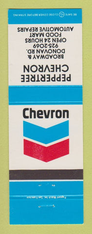 Matchbook Cover - Chevron oil gas Peppertree Santa Maria CA