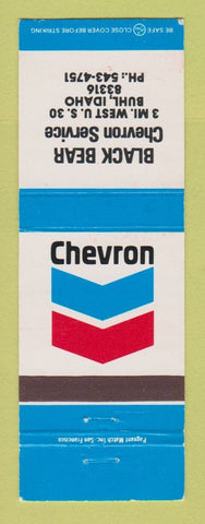 Matchbook Cover - Chevron oil gas Black Bear Buhl ID