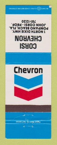 Matchbook Cover - Chevron oil gas Corsi Pompano Beach FL