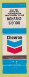 Matchbook Cover - Chevron oil gas Doug's Boynton Beach FL WORN