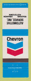 Matchbook Cover - Chevron oil gas Auto Service Reading Lebanon Pottstown PA