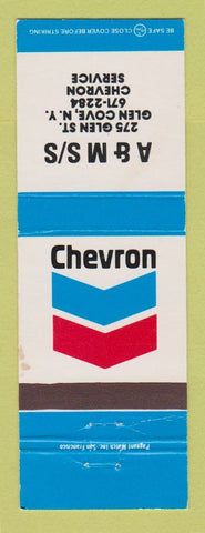 Matchbook Cover - Chevron oil gas A&M Glen Cove NY