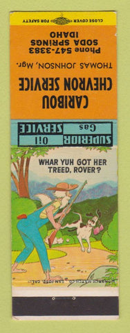 Matchbook Cover - Chevron oil gas Caribou Soda Springs ID hillbilly