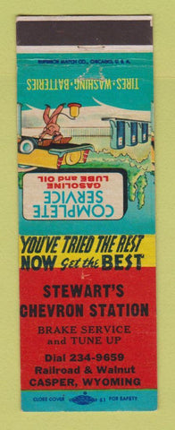Matchbook Cover - Chevron oil gas Stewart's Casper WY