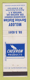 Matchbook Cover - Chevron oil gas Melody Wantagh NY