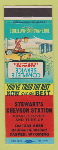 Matchbook Cover - Chevron oil gas Stewart's Casper WY
