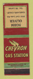 Matchbook Cover - Chevron oil gas Norm Oliver Oakland CA WEAR LAMINATED