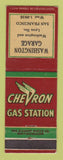 Matchbook Cover - Chevron oil gas Washington Garage San Francisco CA LAMINATED