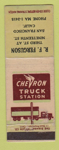 Matchbook Cover - Chevron oil gas RF Ferguson San Francisco CA LAMINATED