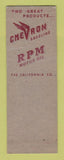 Matchbook Cover - Chevron oil gas Ike's Dillon MT LAMINATED