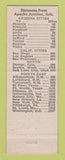 Matchbook Cover - Chevron oil gas Cole's Apache Junction AZ