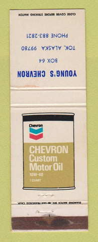 Matchbook Cover - Chevron oil gas Young's Tok AK WORN