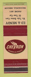 Matchbook Cover - Chevron oil gas Ed & Mendy Brookings OR
