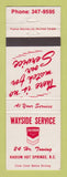 Matchbook Cover - Chevron oil gas Wayside Radium Hot Springs BC WEAR