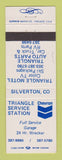 Matchbook Cover - Chevron oil gas Triangle Service Silverton Colorado