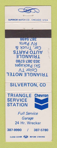 Matchbook Cover - Chevron oil gas Triangle Service Silverton Colorado