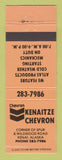 Matchbook Cover - Chevron oil gas Kanaitze Kenai AK LIGHT ORANGE