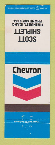 Matchbook Cover - Chevron oil gas Scott Shiplett Pinehurst ID