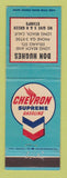 Matchbook Cover - Chevron oil gas Don Hughes Long Beach CA WEAR