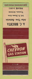 Matchbook Cover - Chevron oil gas AC Brichta Tucson AZ