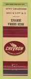 Matchbook Cover - Chevron oil gas High Sierra Bridgeport CA