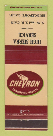 Matchbook Cover - Chevron oil gas High Sierra Bridgeport CA