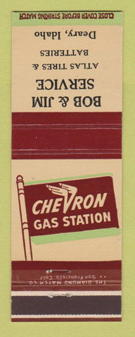 Matchbook Cover - Chevron oil gas Bob & Jim Deary ID