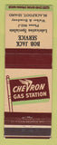 Matchbook Cover - Chevron oil gas Bob Jack Blackfoot ID