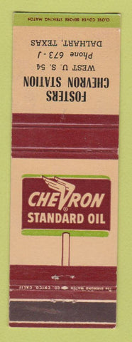 Matchbook Cover - Chevron oil gas Fosters Dalhart TX
