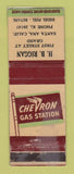 Matchbook Cover - Chevron oil gas HB Riggan Santa Ana CA WORN LAMINATED