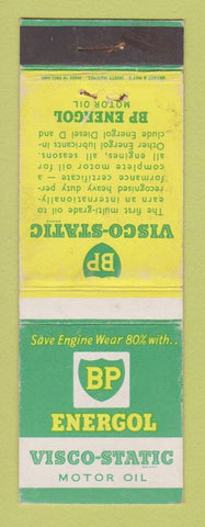 Matchbook Cover - BP oil gas Visco Static UK England WEAR