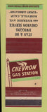 Matchbook Cover - Chevron oil gas Stan & Bo Dwiggins Roseville CA LAMINATED