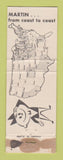 Matchbook Cover - Martin oil gas WORN