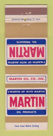 Matchbook Cover - Martin oil gas  WEAR